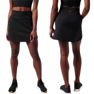 ATHLETA Fairway High Rise Golf Skort 16" Black‎ Five Pockets Size Small